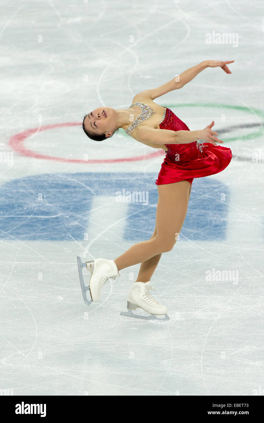 Akiko Suzuki (JPN) competing in the Women's Figure Skating Short