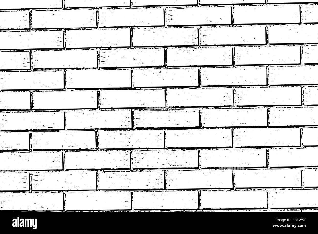 Brick wall texture background vector art modern uneven masonry Stock