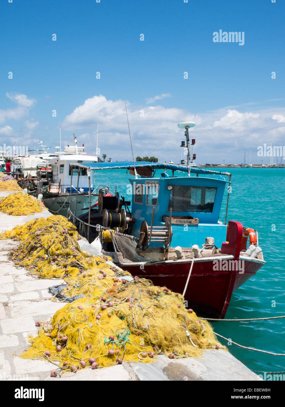 [fishing boats] Zakynthos Zante Greece Europe port Stock Photo
