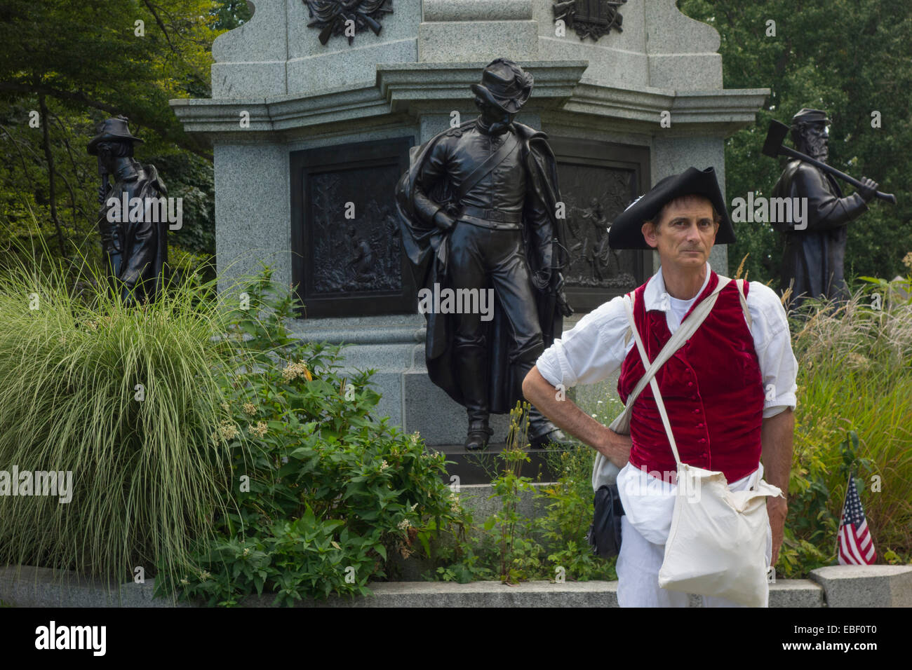 battle of Brooklyn re-enactment in Greenwood cemetery Stock Photo