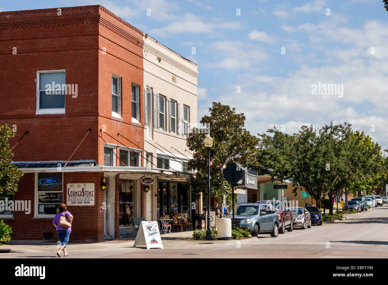 Clermont Florida Montrose Street historic downtown buildings Stock