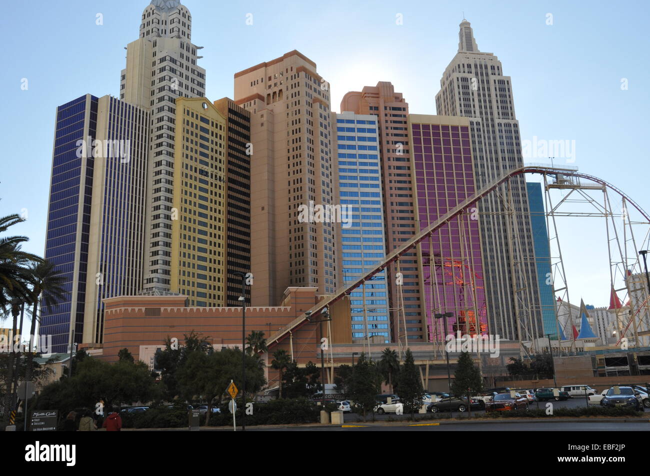 Roller Coaster of New York-New York Hotel and Casino Editorial Stock Photo  - Image of strip, casino: 219036013