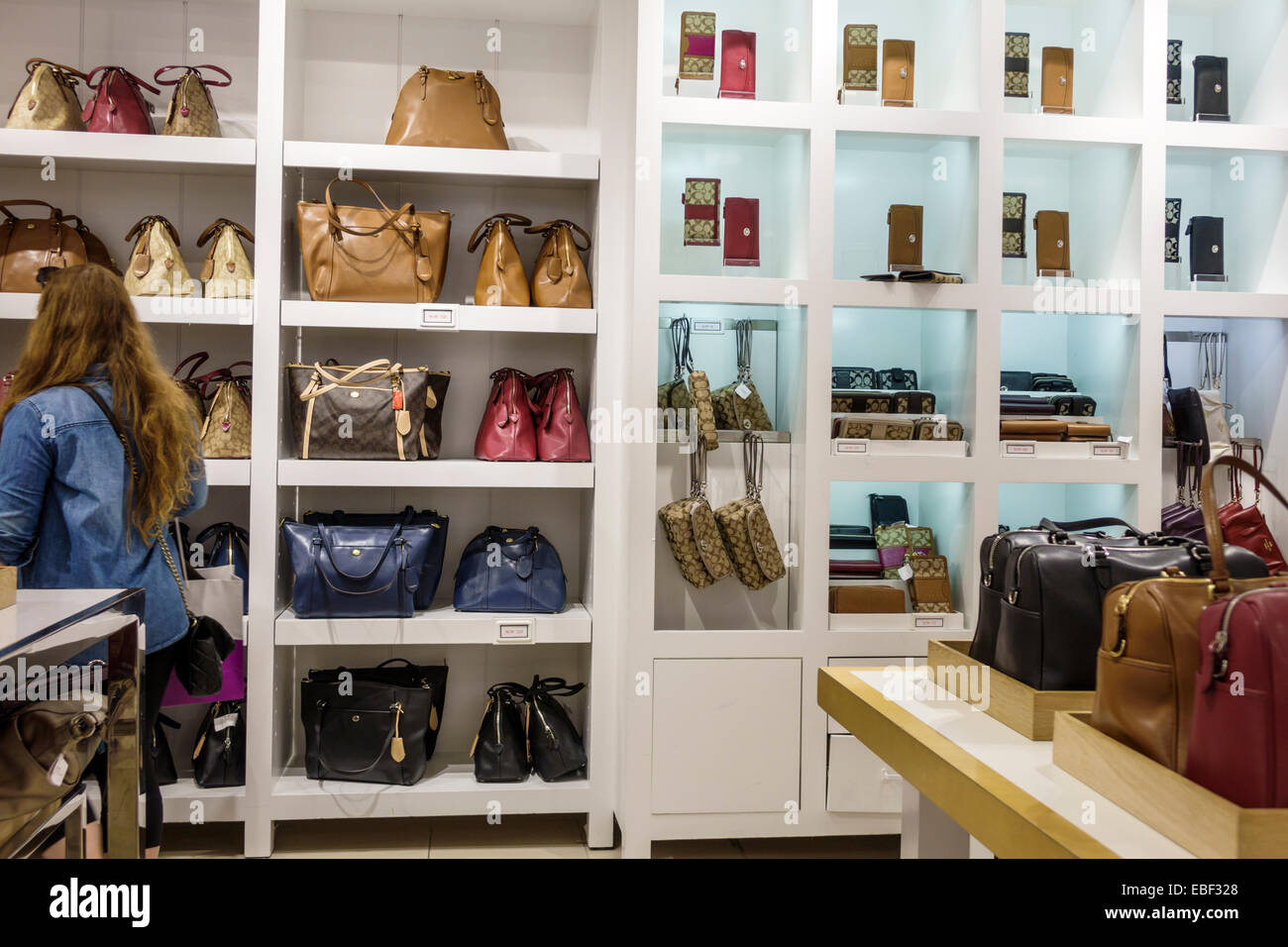 Orlando Florida Premium Outlets shopping Coach Factory leather goods