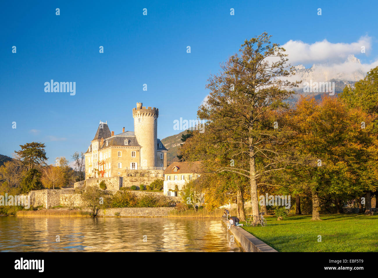 Château Ruphy in Dungt village in Annecy lake, Haute-Savoie, Rhône-Alpes, France Stock Photo