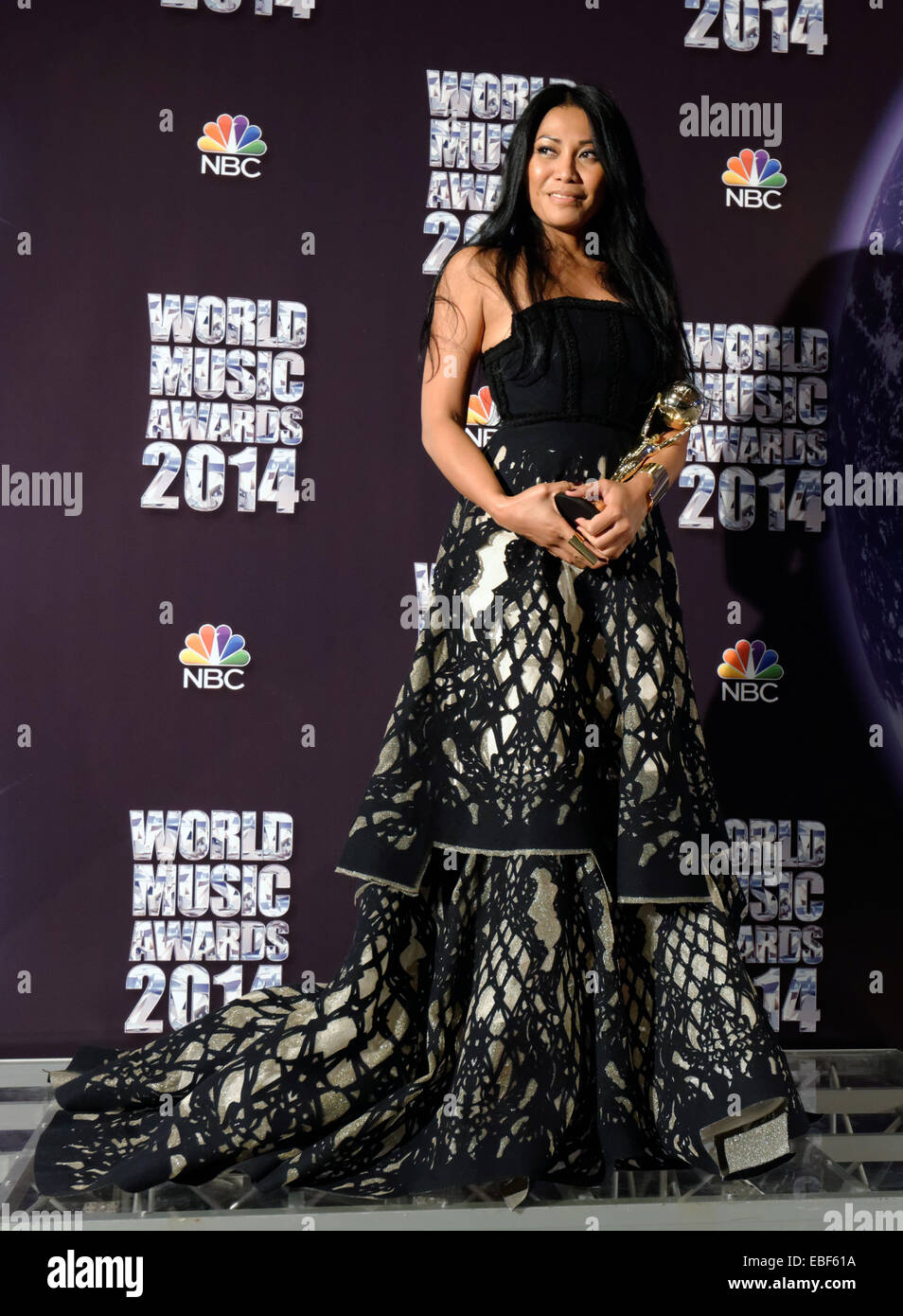 The 2014 World Music Awards at the Salle des Etoiles - Inside  Featuring: Anggun Where: Monte Carlo, Monaco When: 27 May 2014 Stock Photo