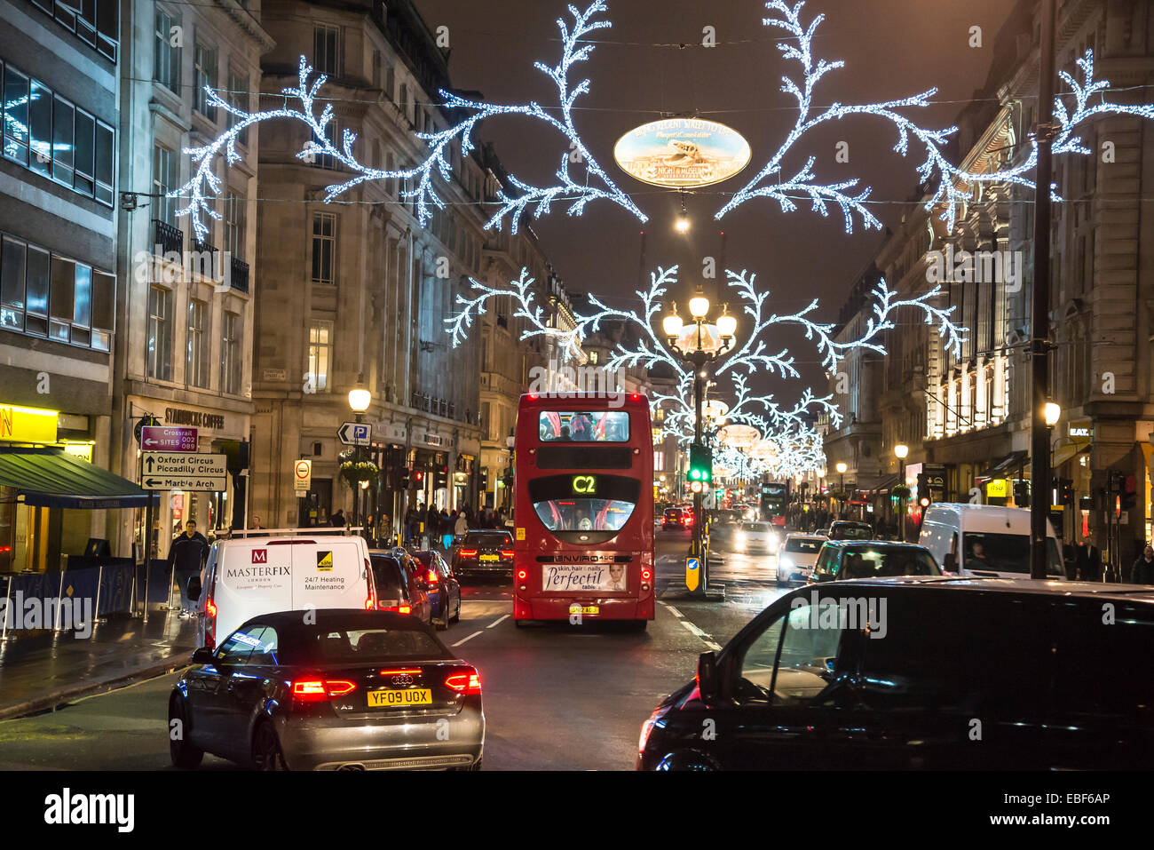 Christmas lights in Regent Street, London, England, UK Stock Photo Alamy