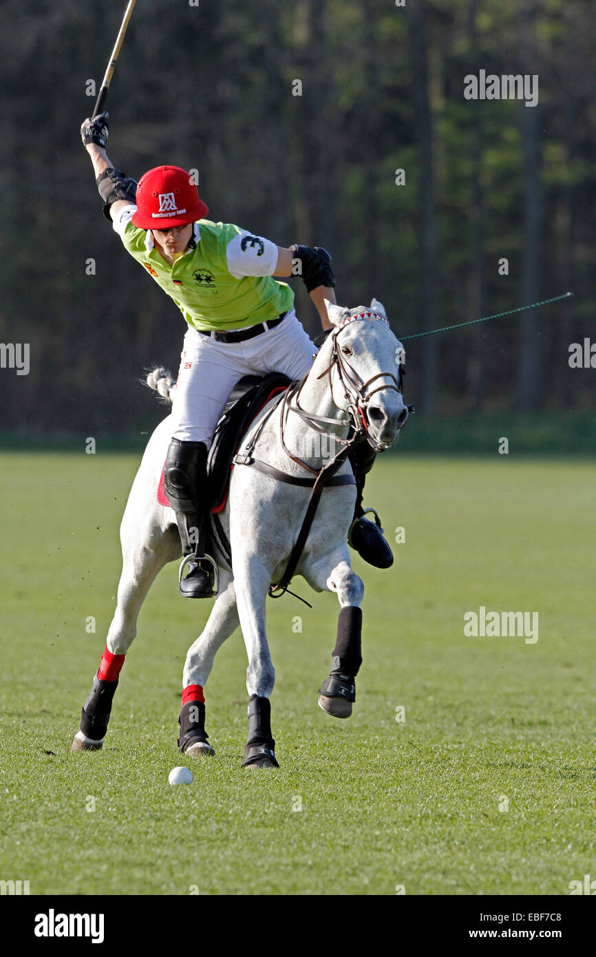 Polo players fight on the ball, Bucherer High Goal Polo Cup, Gut Aspern,  Hamburg, Germany Stock Photo - Alamy