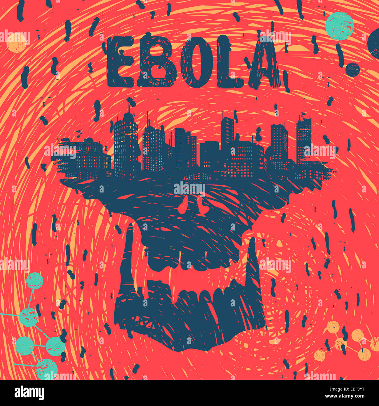 Ebola virus symbol eps 8 file format Stock Photo