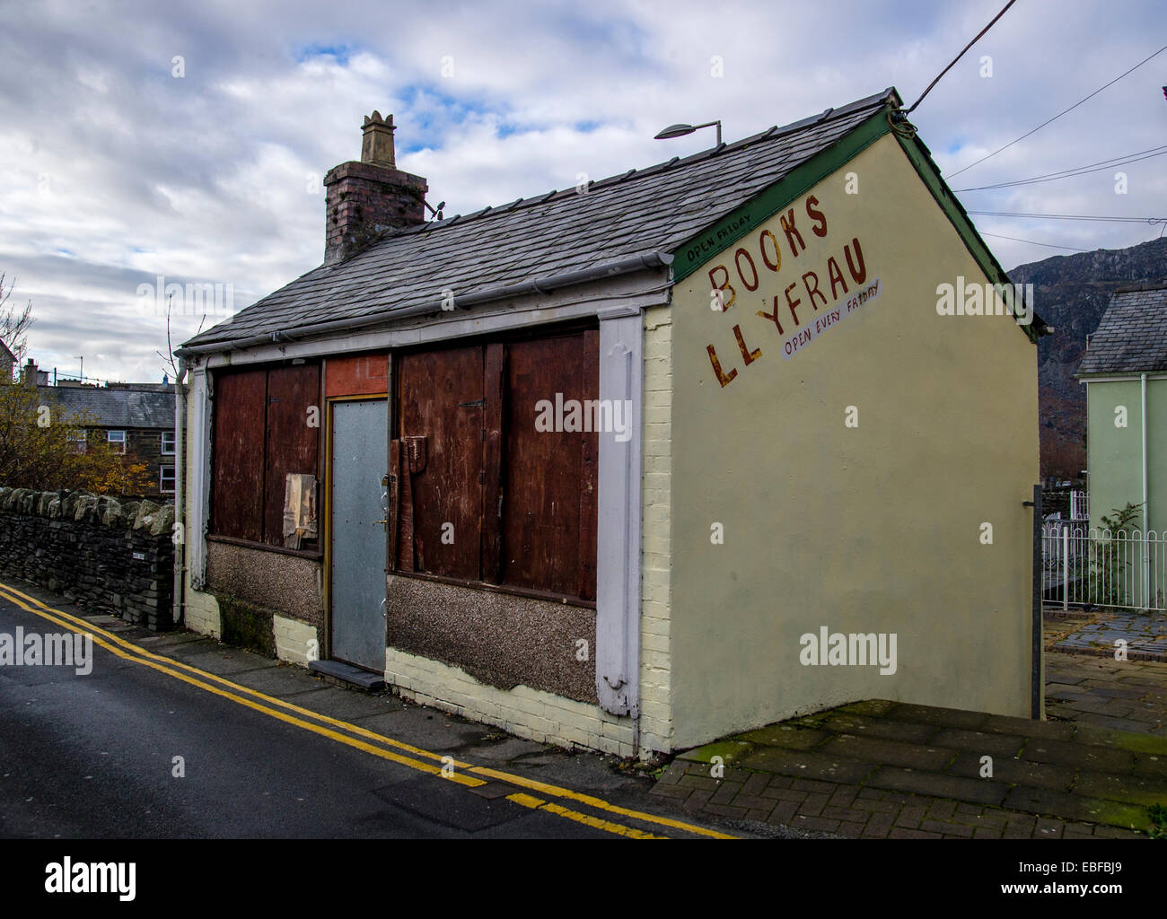 An old empty in Blaenau Ffestiniog Gwynedd North Wales Stock