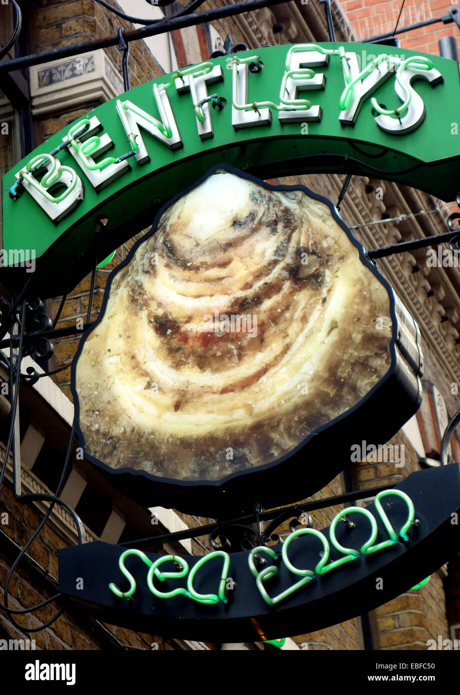 Bentley's seafood restaurant, Swallow Street, London Stock Photo