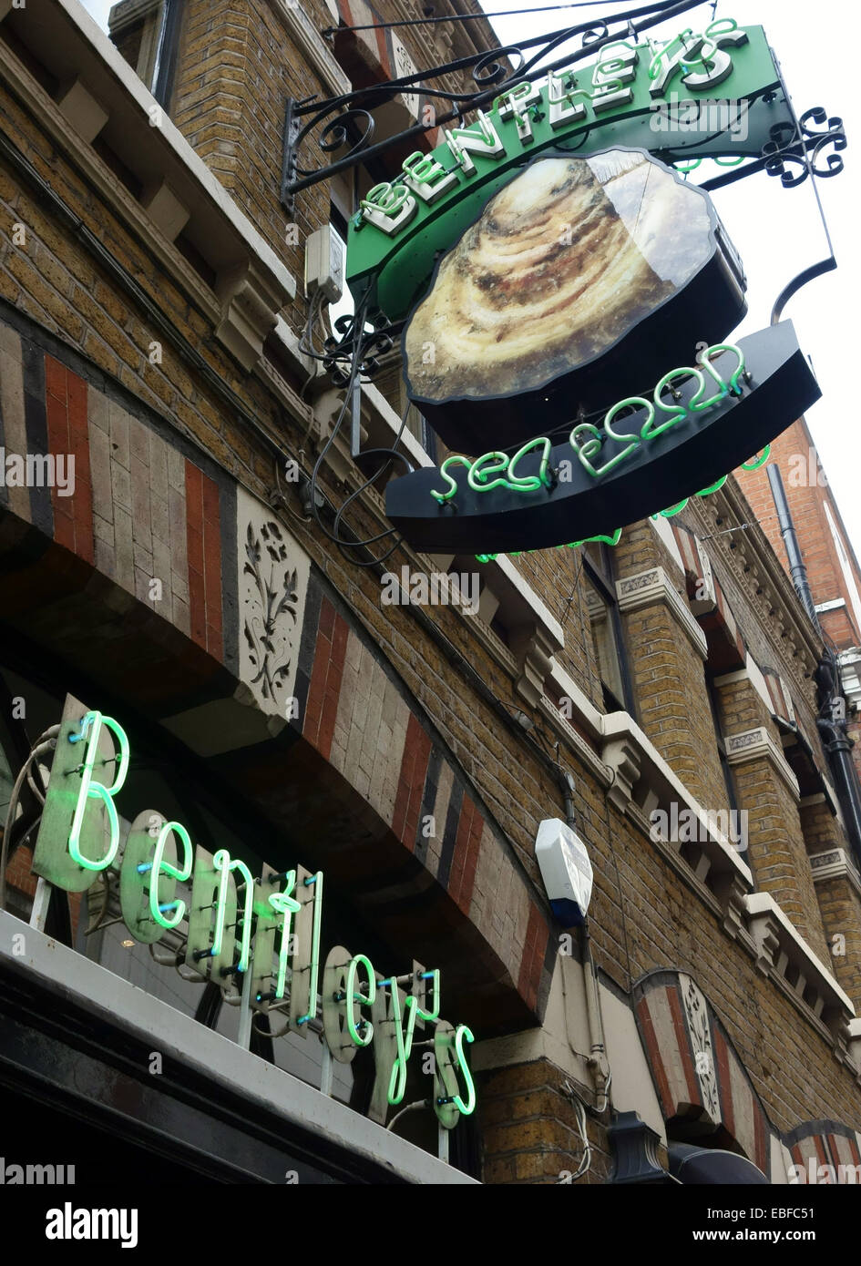 Bentley's seafood restaurant, Swallow Street, London Stock Photo