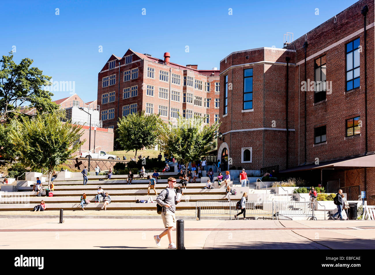 The old campus buildings on the hill at the University of Tennessee Stock Photo