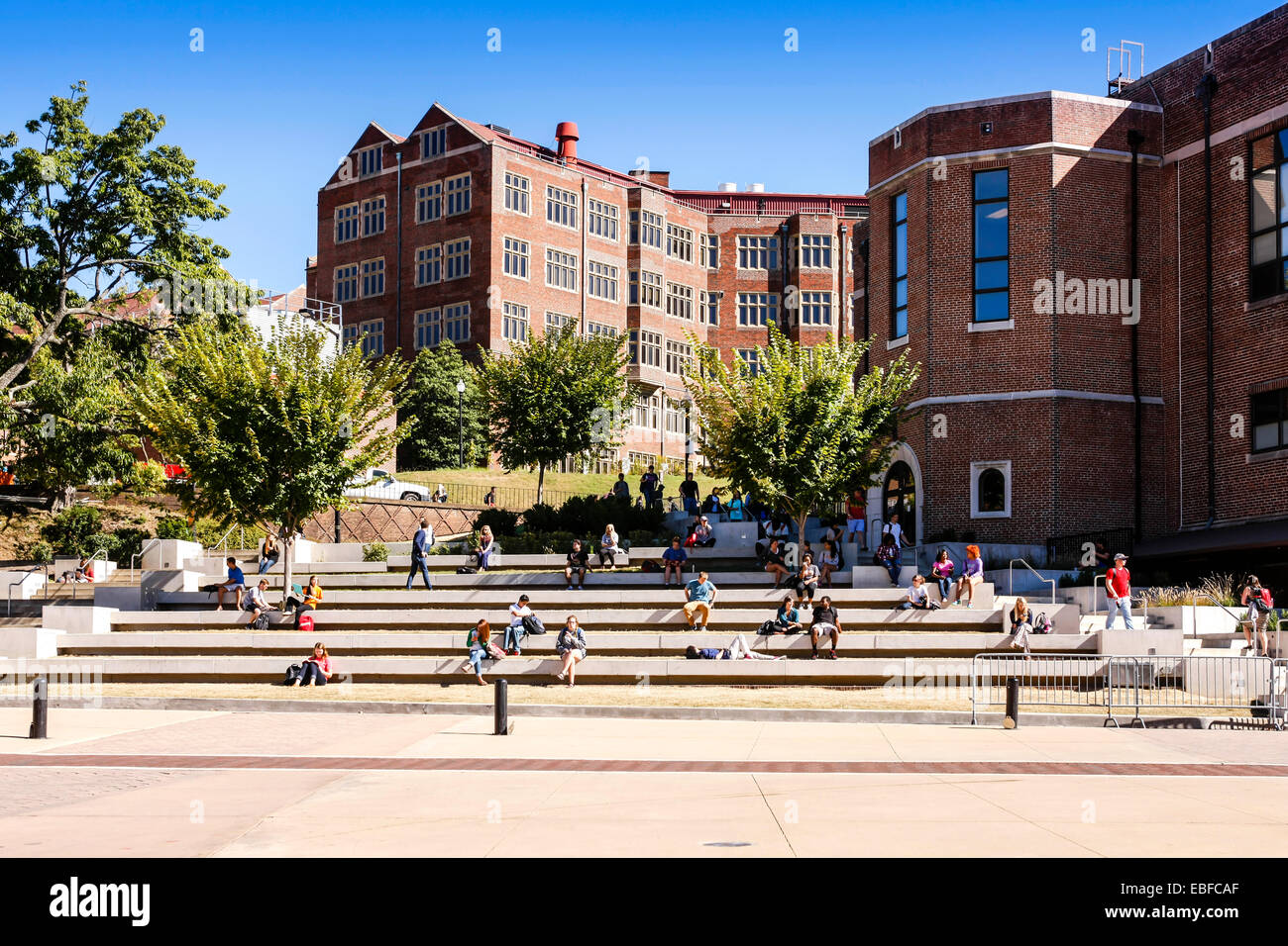 The old campus buildings on the hill at the University of Tennessee Stock Photo