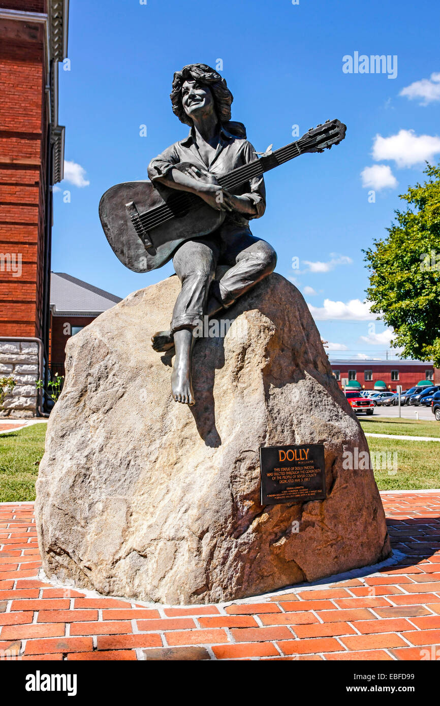 Statue of Dolly Parton in Sevierville Tennessee, her home town Stock Photo