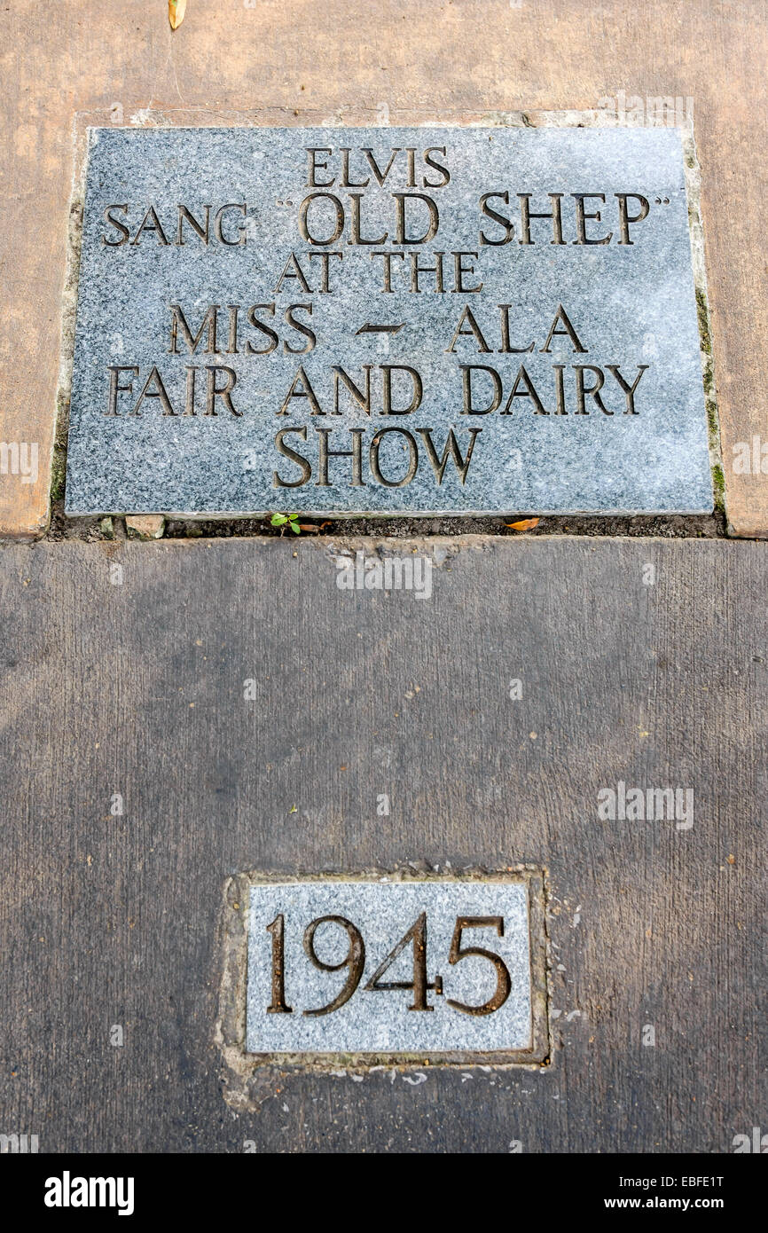Life Dedication Life dedication plaque to Elvis - 1945 Sang Old Shep at the Miss ...
