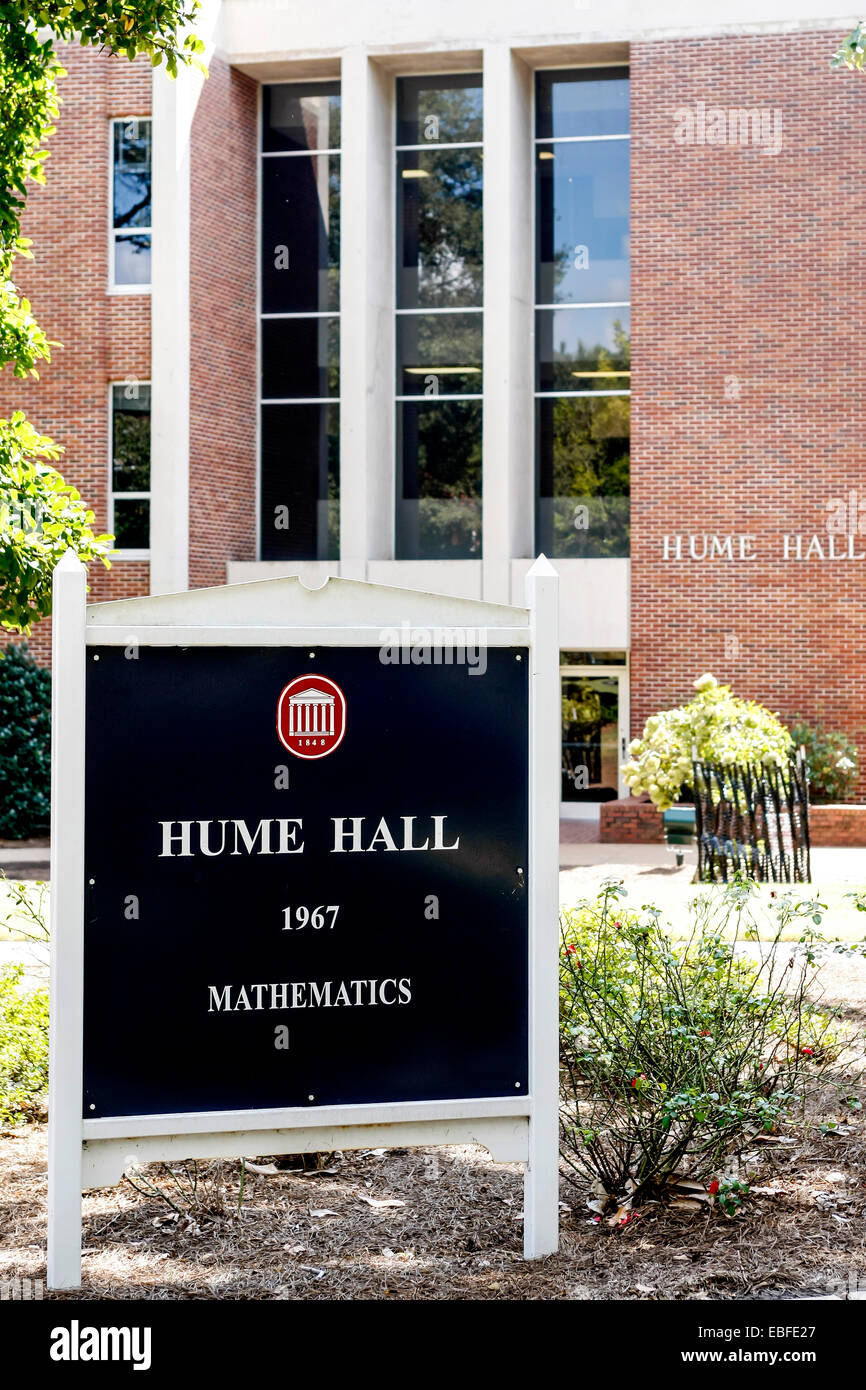 Hume Hall College of Mathematics on the campus of "Ole Miss" University of Mississippi, Oxford