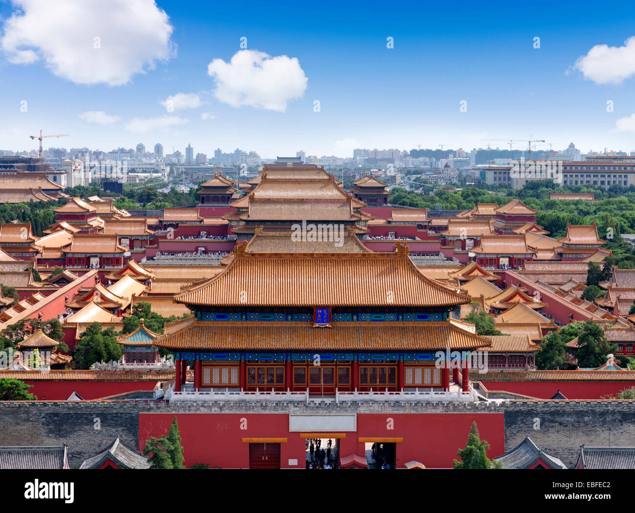 Aerial View Of The Forbidden City Beijing China Stock Photo Alamy