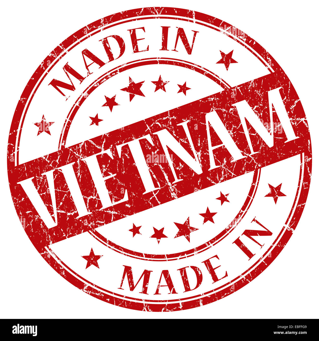 Made In Vietnam red stamp Stock Photo Alamy