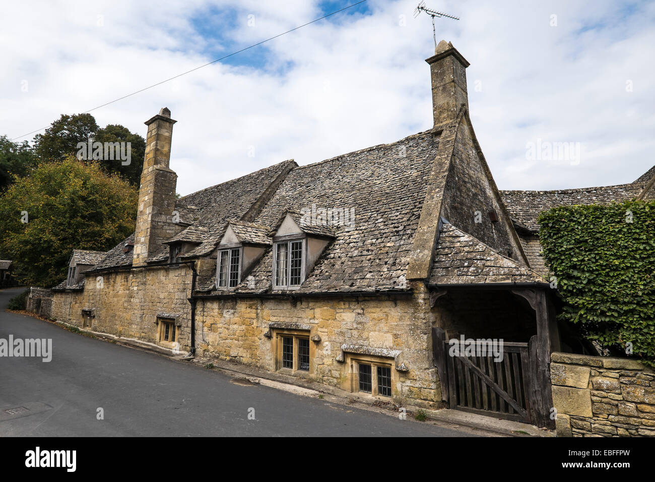 Stone built house Snowshill village The Cotswolds Gloucestershire England Stock Photo