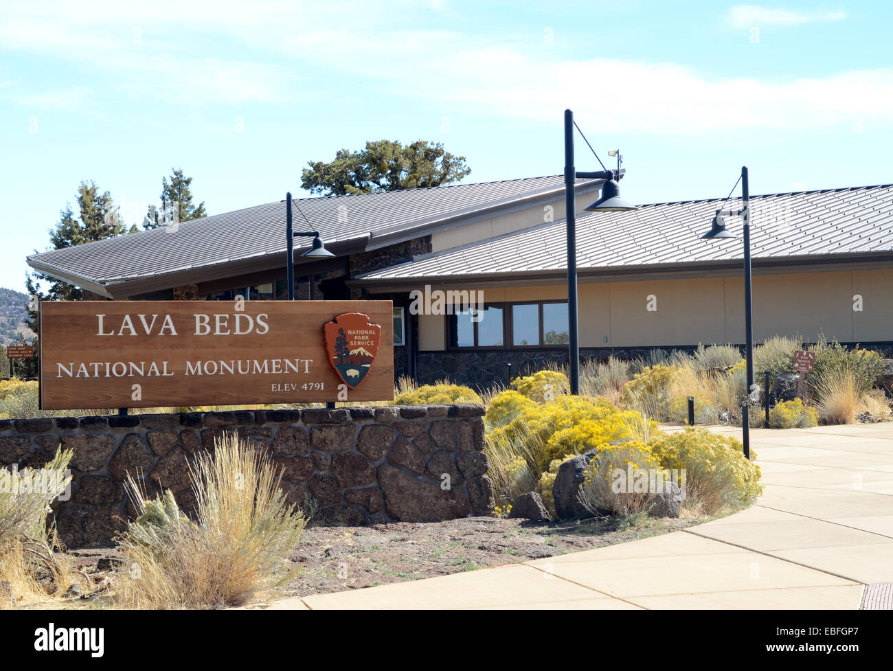 Lava Beds National Monument Visitor Center California Stock Photo Alamy