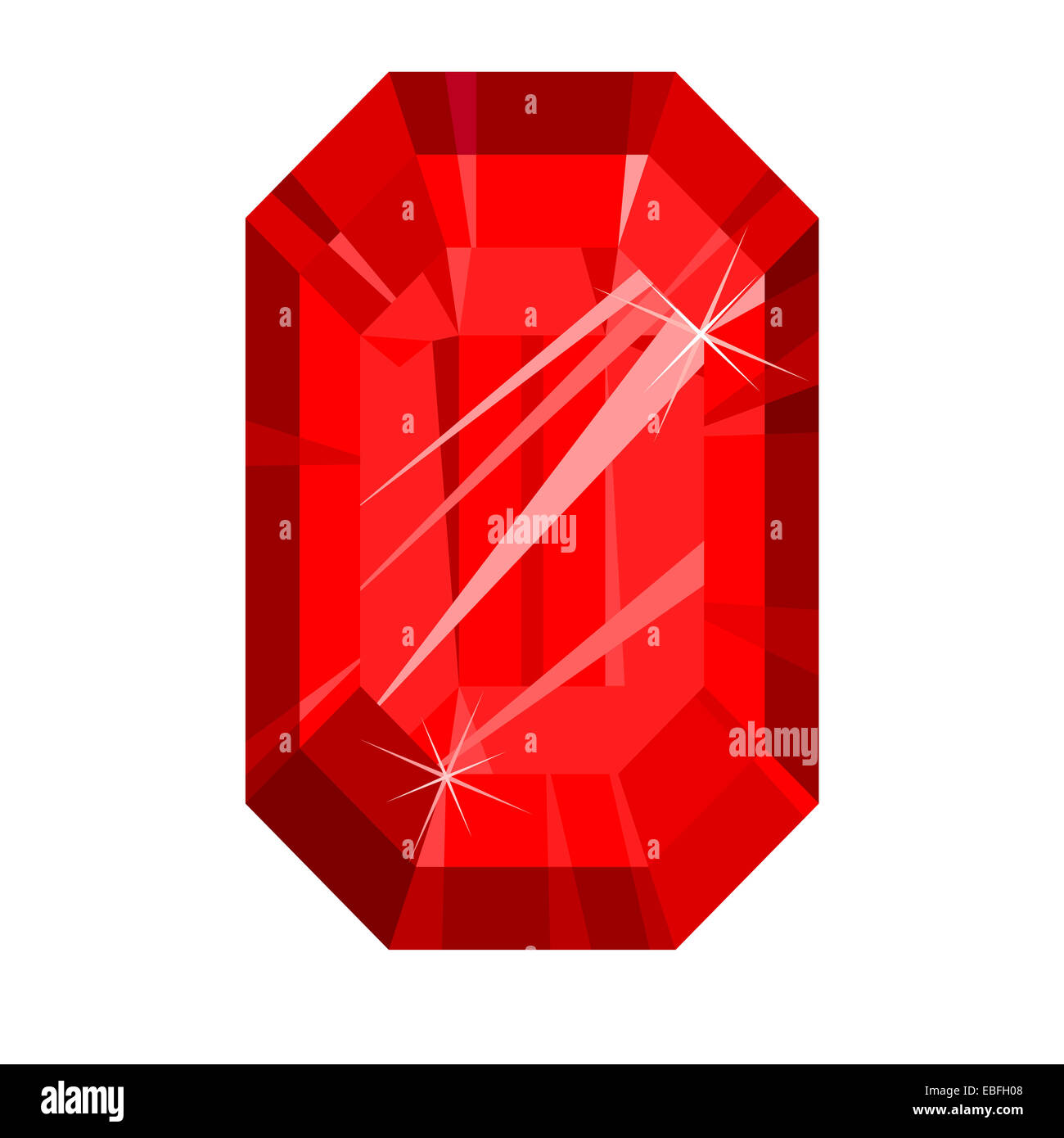 Ruby red, isolated on white background Stock Photo Alamy