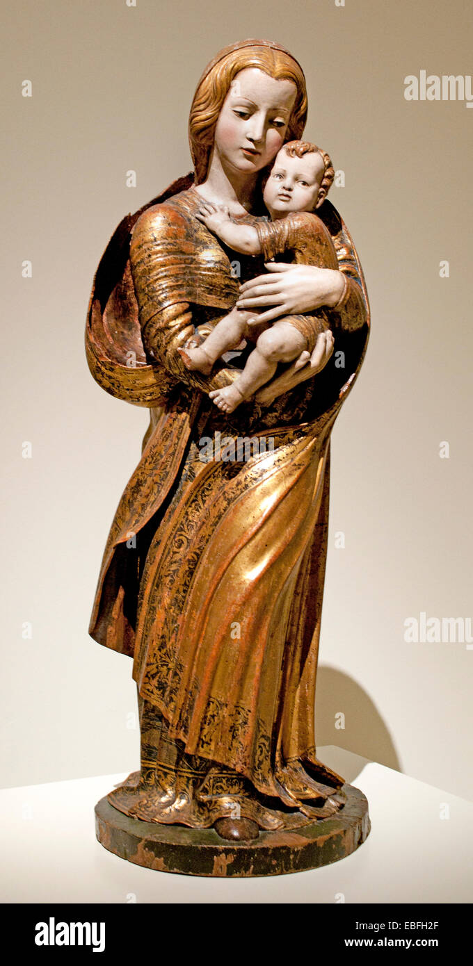Virgin and Child ( church of San Miguel in Medina del Campo Valladolid ) 16th Century Diego de Siloé 1490 – 1563 Spain Spanish Stock Photo