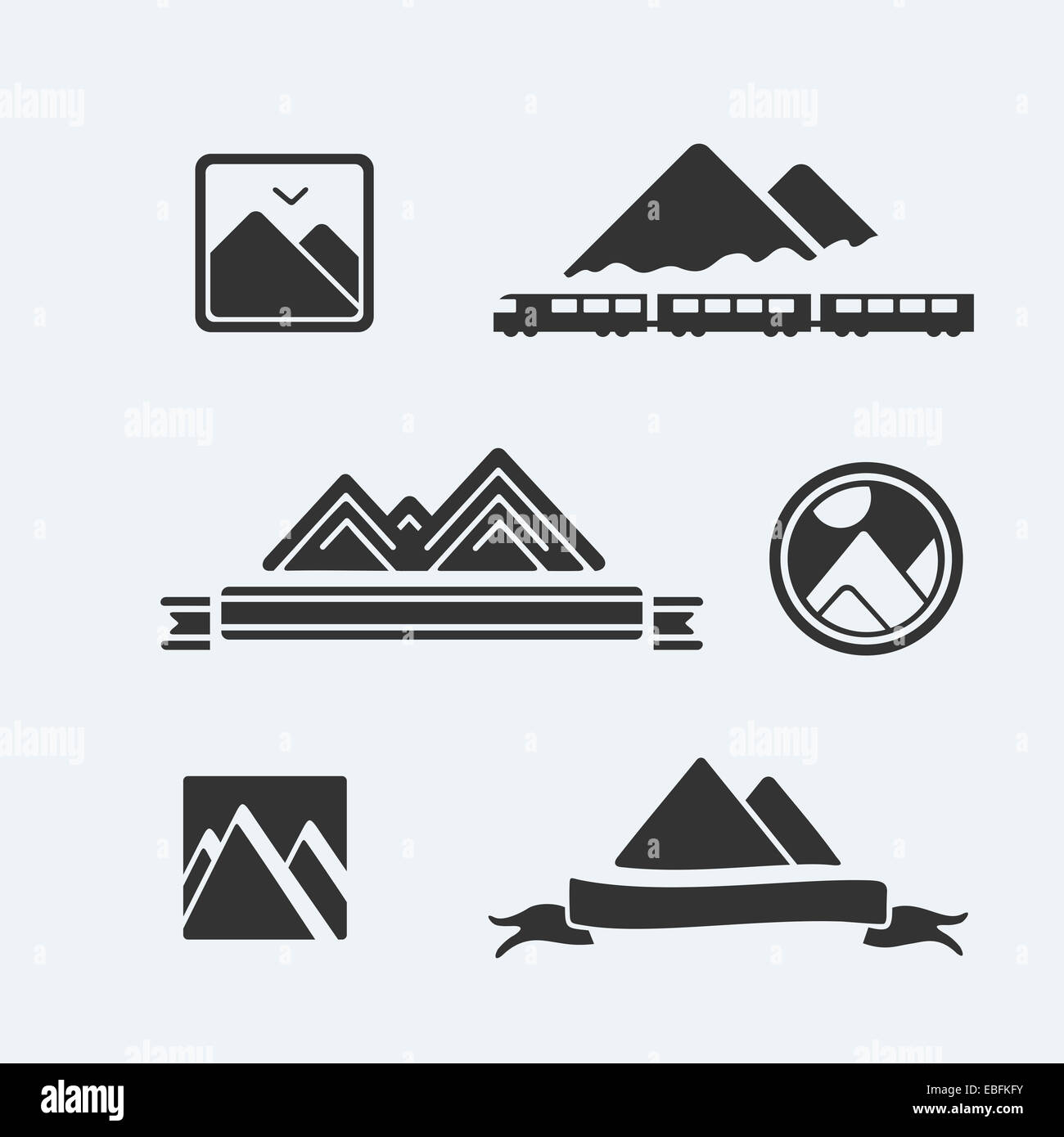 Mountain emblem vector hi-res stock photography and images - Alamy