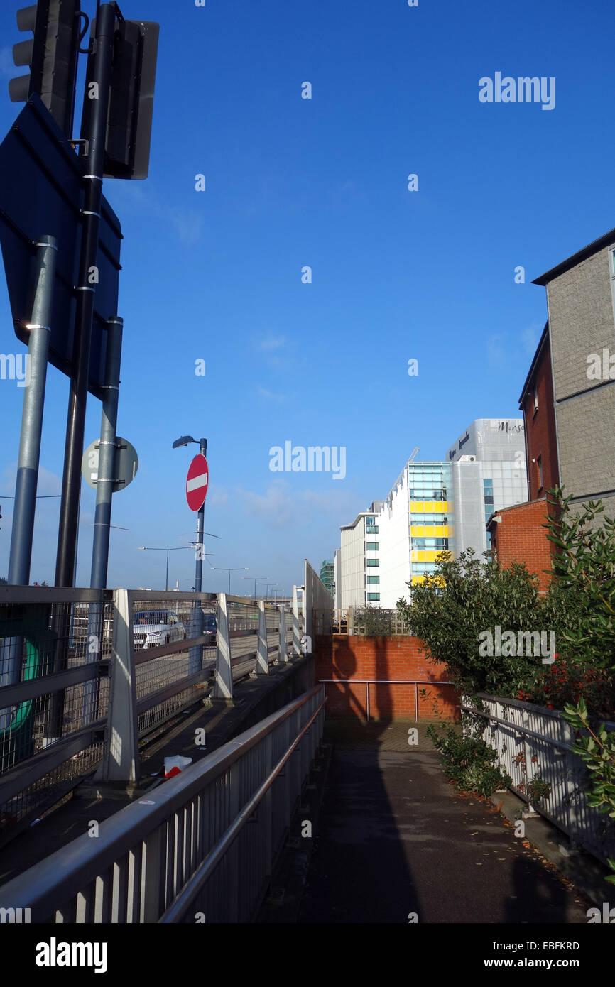 Tower blocks along the West Cross route from Shepherd's Bush to London's Westway Stock Photo