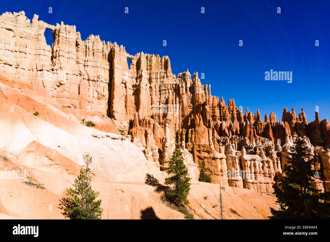 Wall of Windows. Bryce Canyon National Park, Utah, USA. Stock Photo