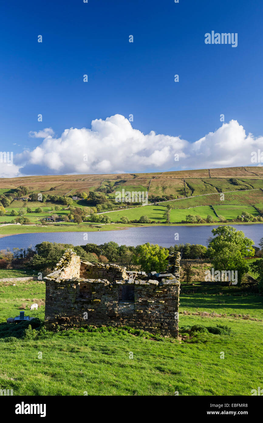 View across Semer Water in North Yorkshire. Stock Photo