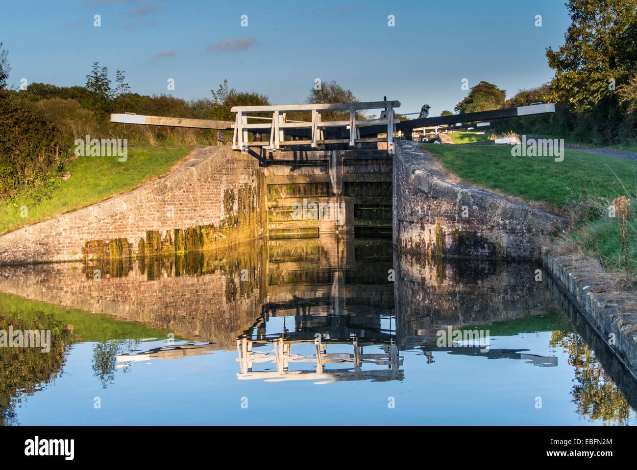 Lock gate on the and Avon Canal Stock Photo Alamy