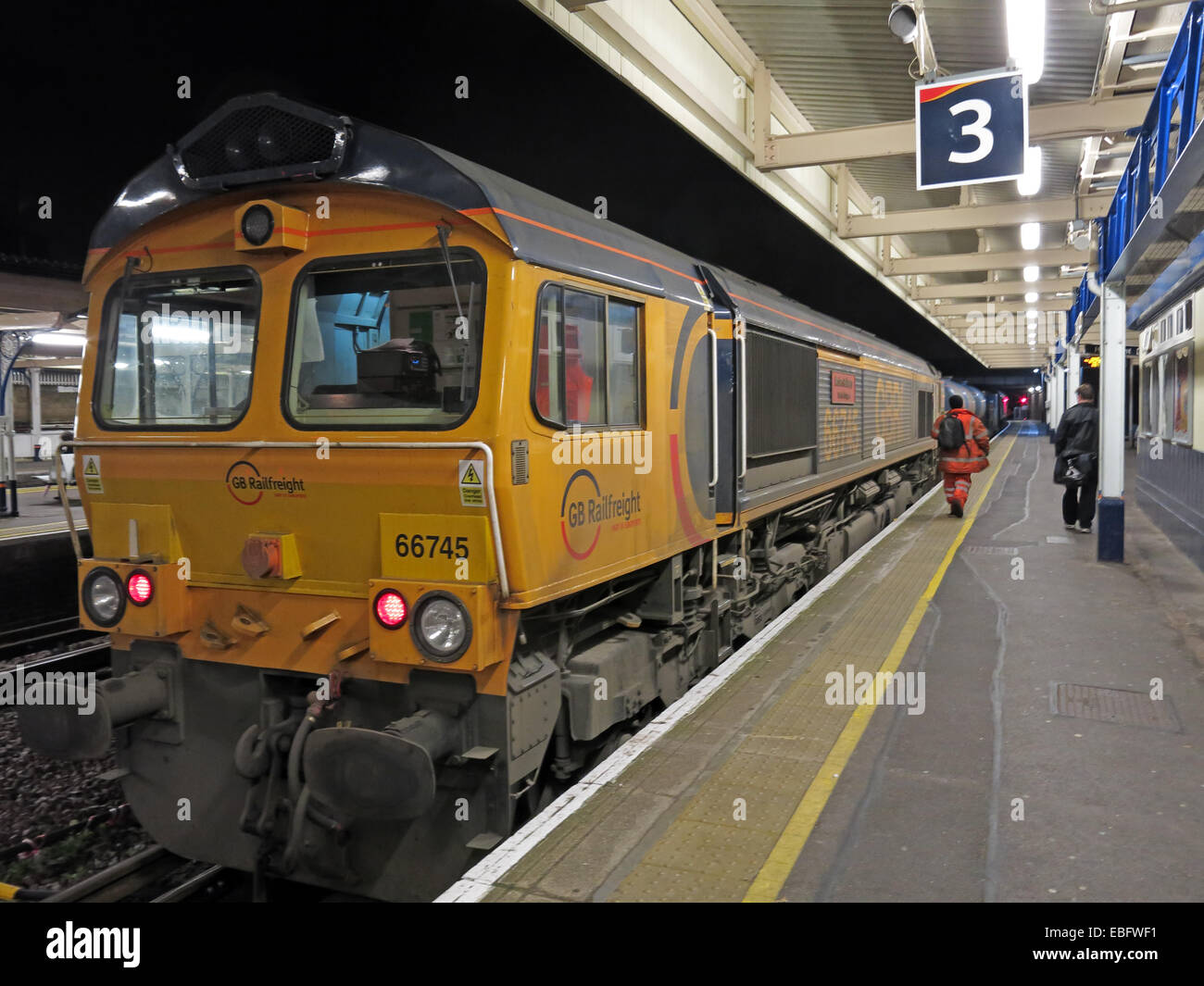 Clapham Junction Railway station at Night,London Overground Stock Photo