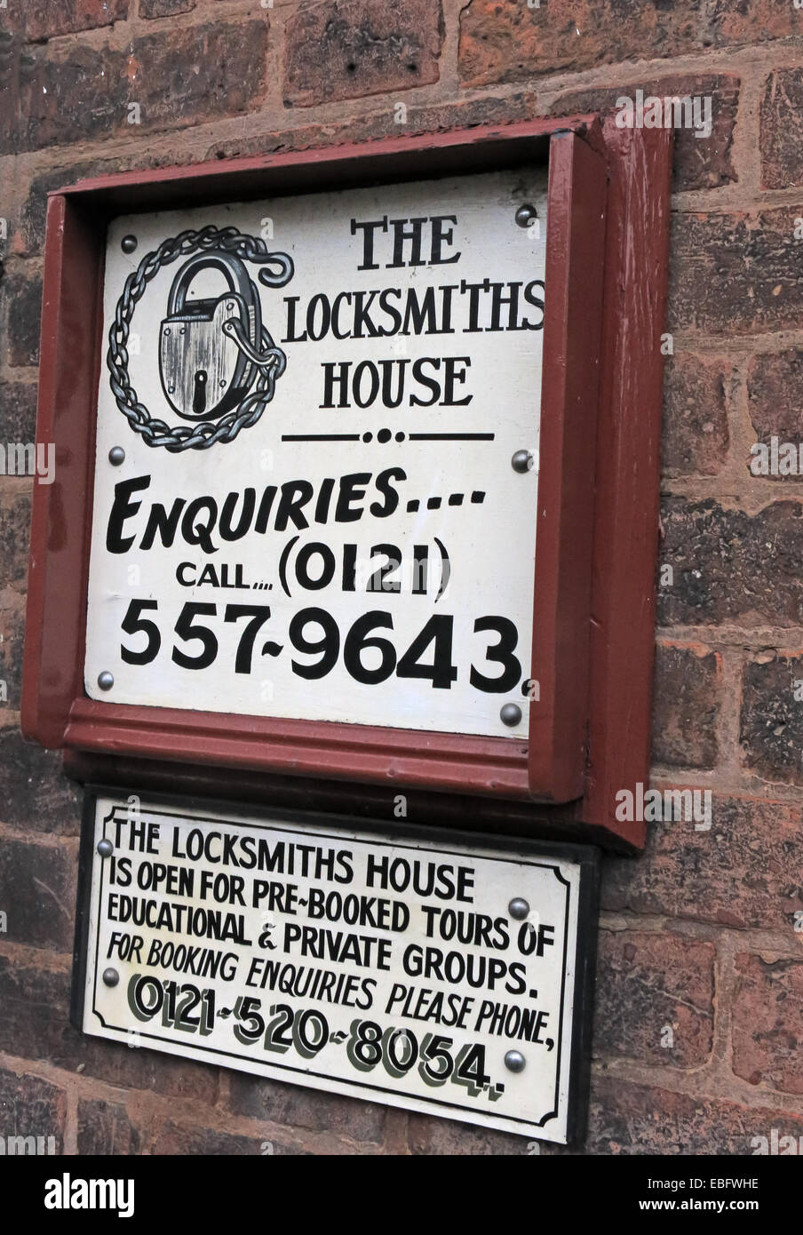 Sign from Willenhall Lock Museum, Walsall West Midlands, England, United Kingdom Stock Photo