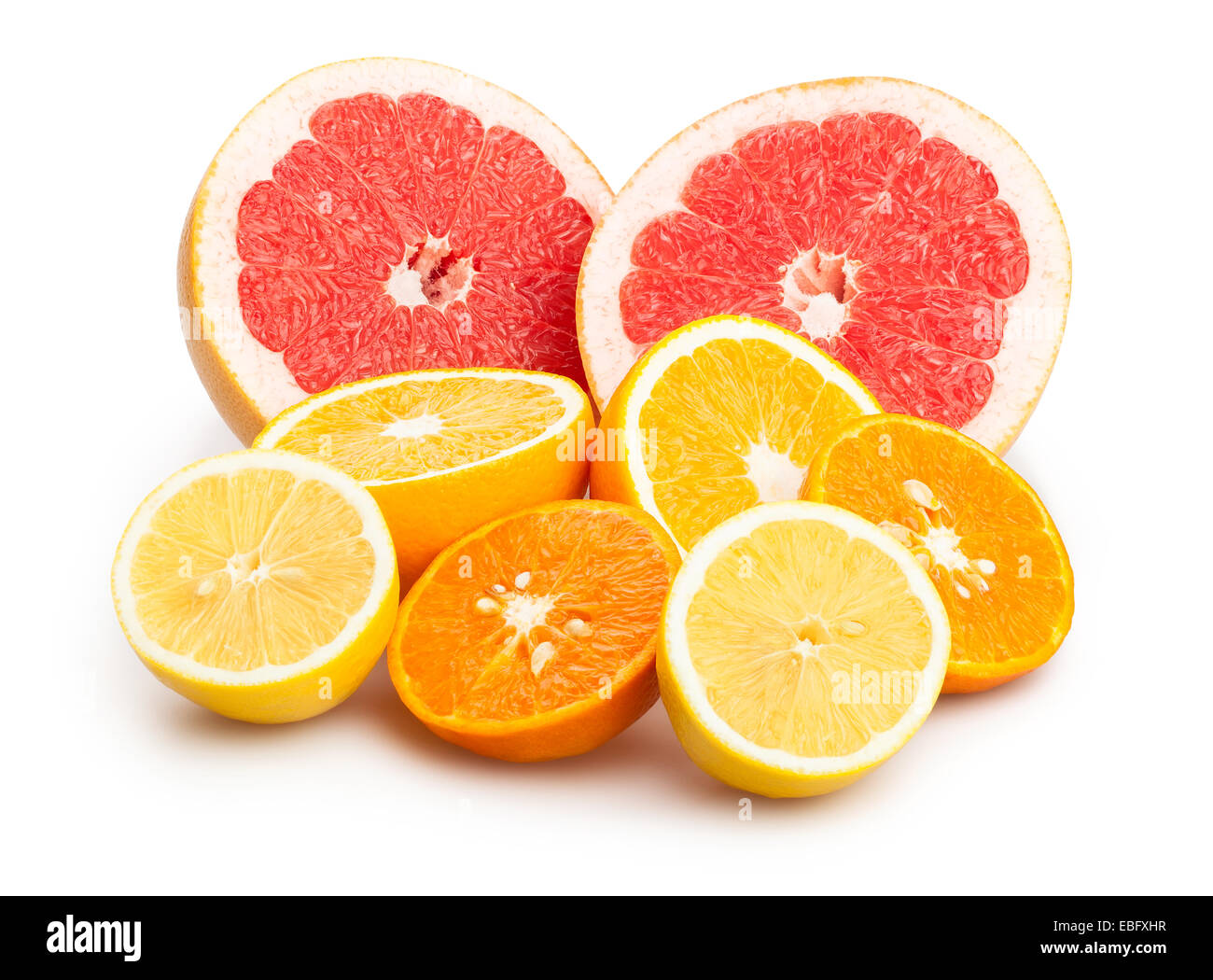 citrus fruits isolated Stock Photo