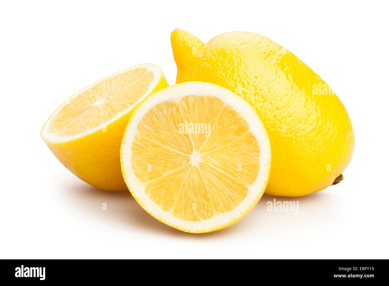 lemons isolated Stock Photo