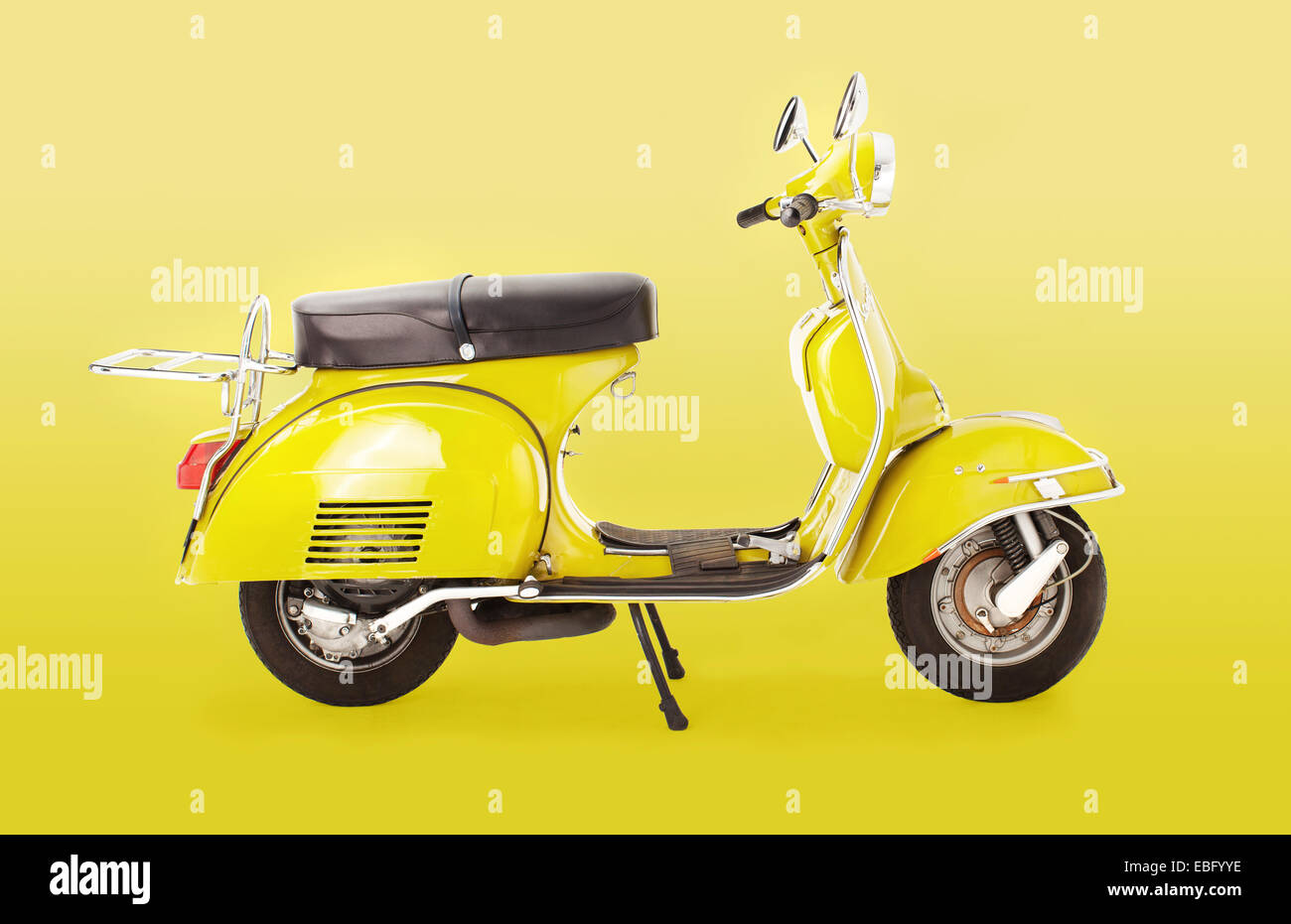 Profile of 1971 Rally Vespa scooter Stock Photo