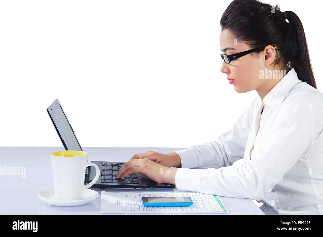 Woman top and laptop