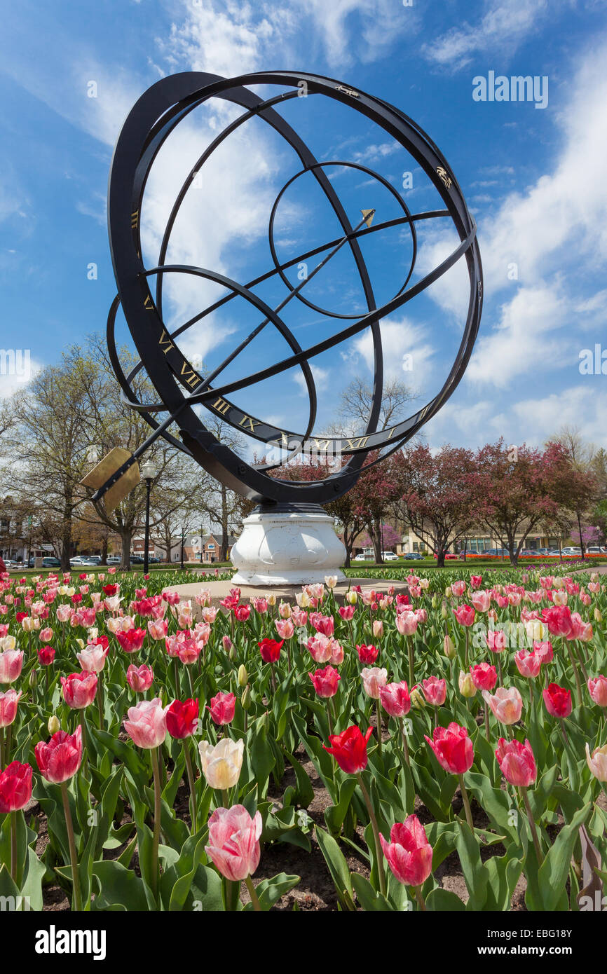 Pella sundial. Pella, Iowa. Stock Photo