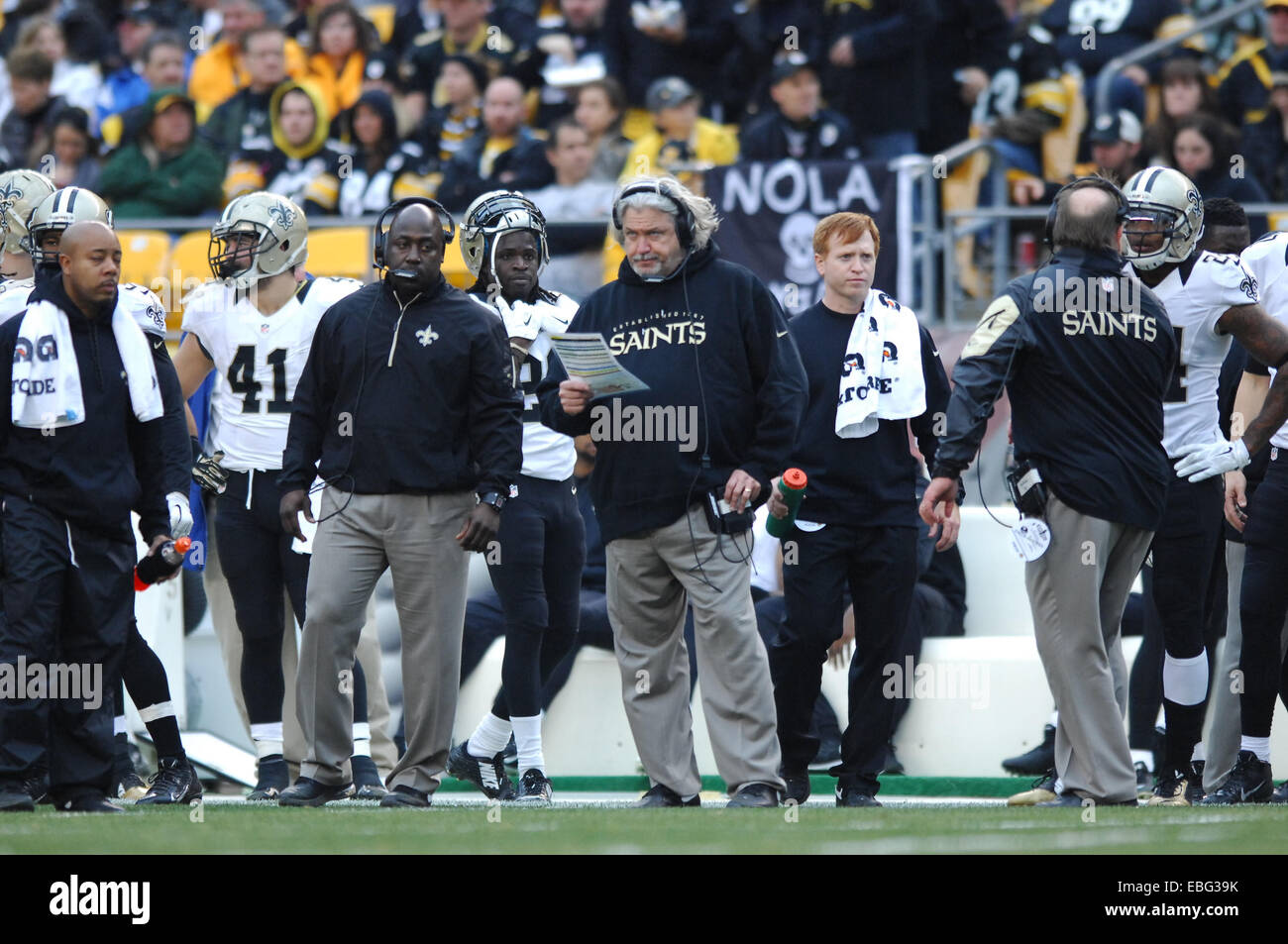 Pittsburgh, USA. 30th November, 2014. Nov 30th, 2014: Antonio Brown #84  during the Pittsburgh Steelers vs New Orleans Saints game in Pittsburgh,  PA. Credit: Cal Sport Media/Alamy Live News Stock Photo - Alamy