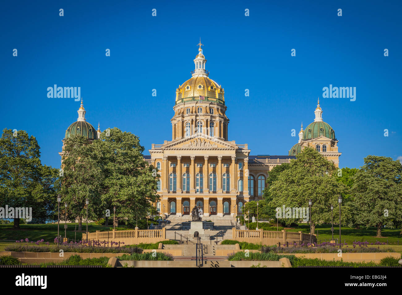 Iowa State Capitol building. Des Moines, Iowa Stock Photo