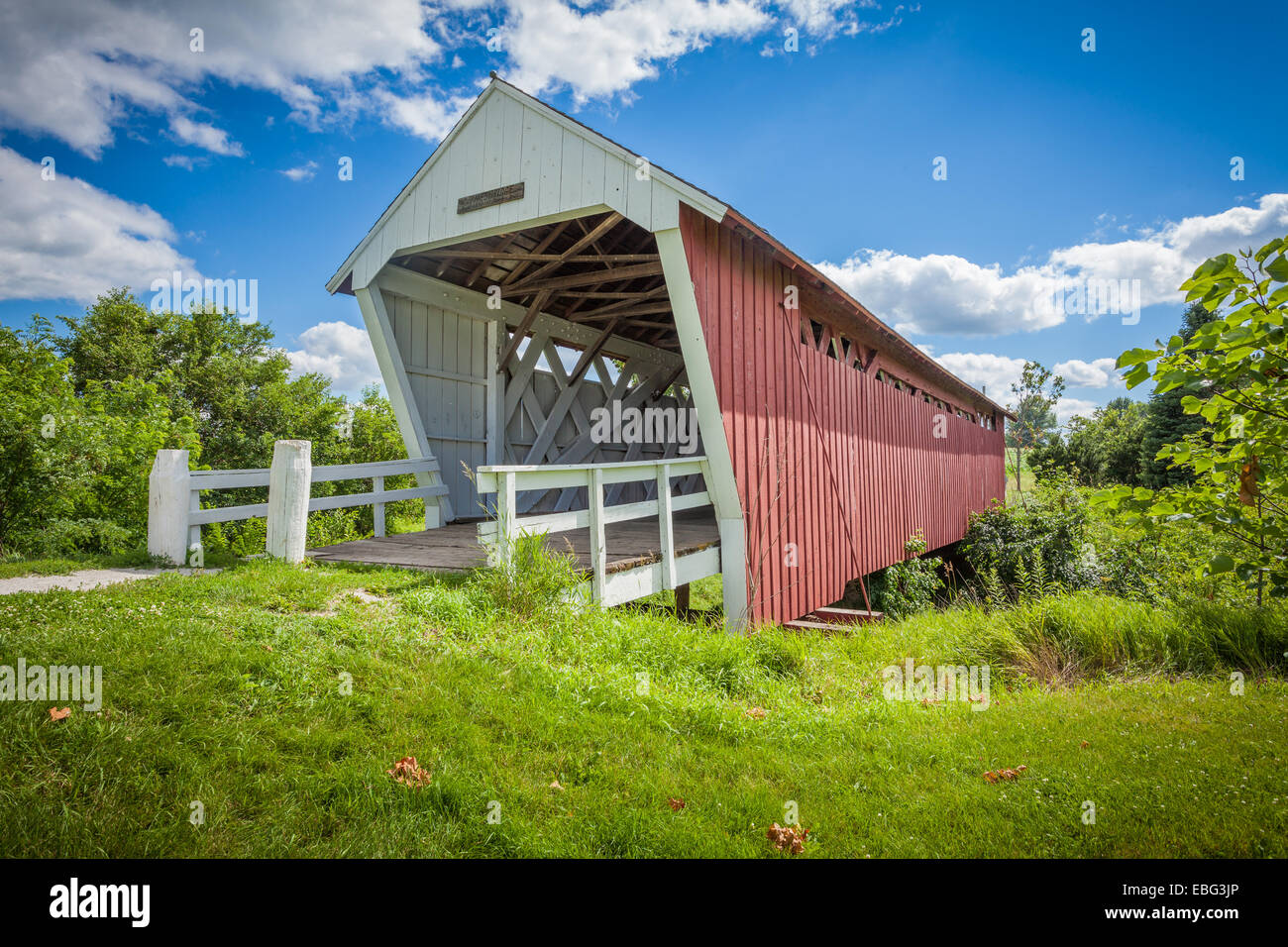 Imes Covered bridge. Madison County, Iowa. Stock Photo