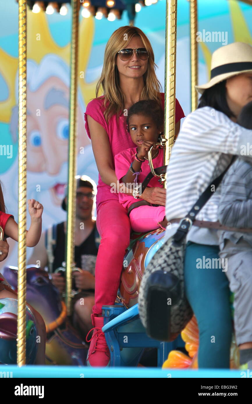 Heidi Klum and Seal spend the day at Disneyland with their children