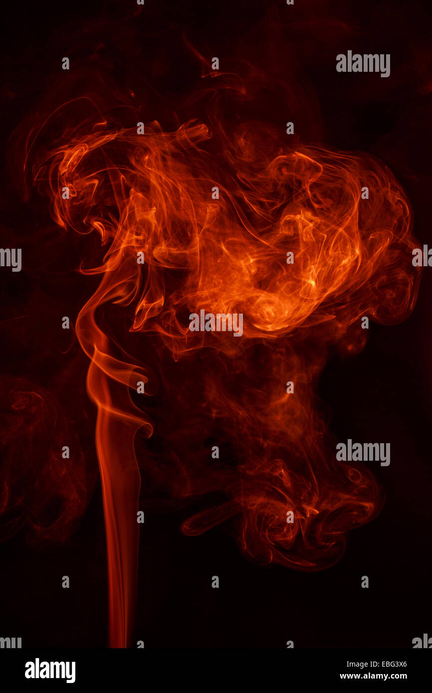 Abstract smoke moves on a black background Stock Photo - Alamy