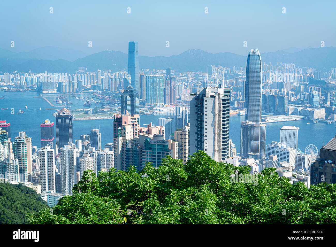 Hong Kong view from Victoria Peak Stock Photo - Alamy