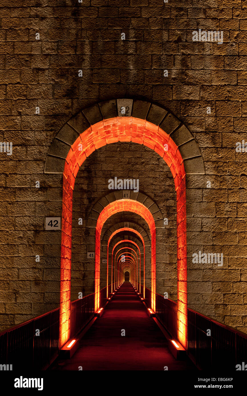 Path to Infinity. LED lights illuminating the 2nd floor of Chaumont's ...