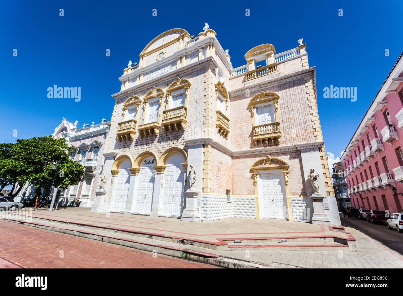 Teatro Heredia, Cartagena de Indias, Colombia Stock Photo