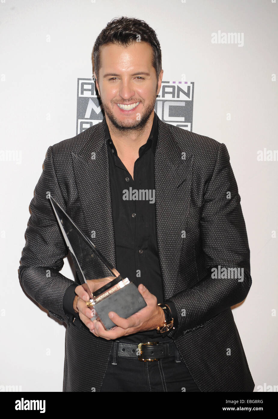 LUKE BRYAN at the 2014 American Music Awards. Photo Jeffrey Mayer Stock Photo