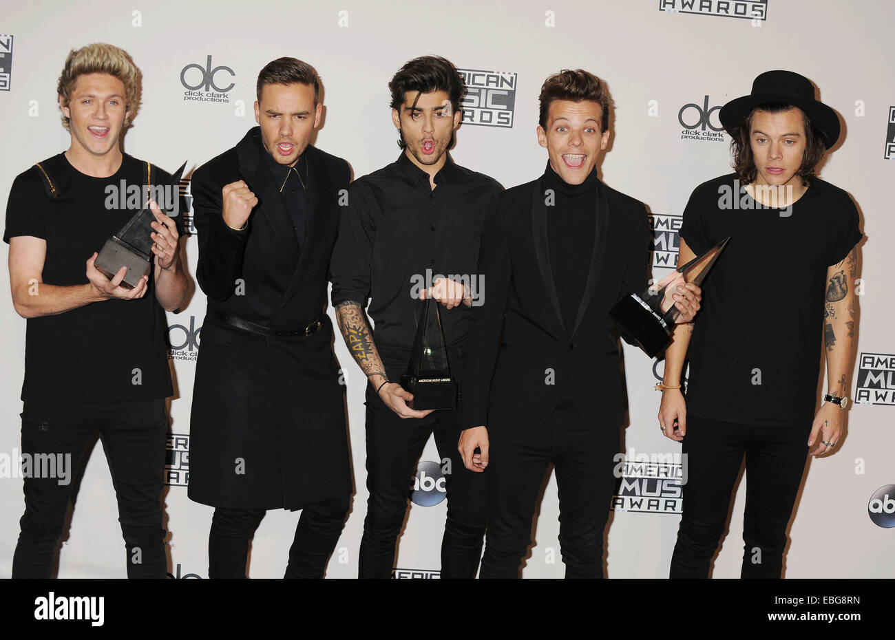 ONE DIRECTION UK pop group at the American Music Awards in November 2014.  Photo Jeffrey Mayer Stock Photo - Alamy
