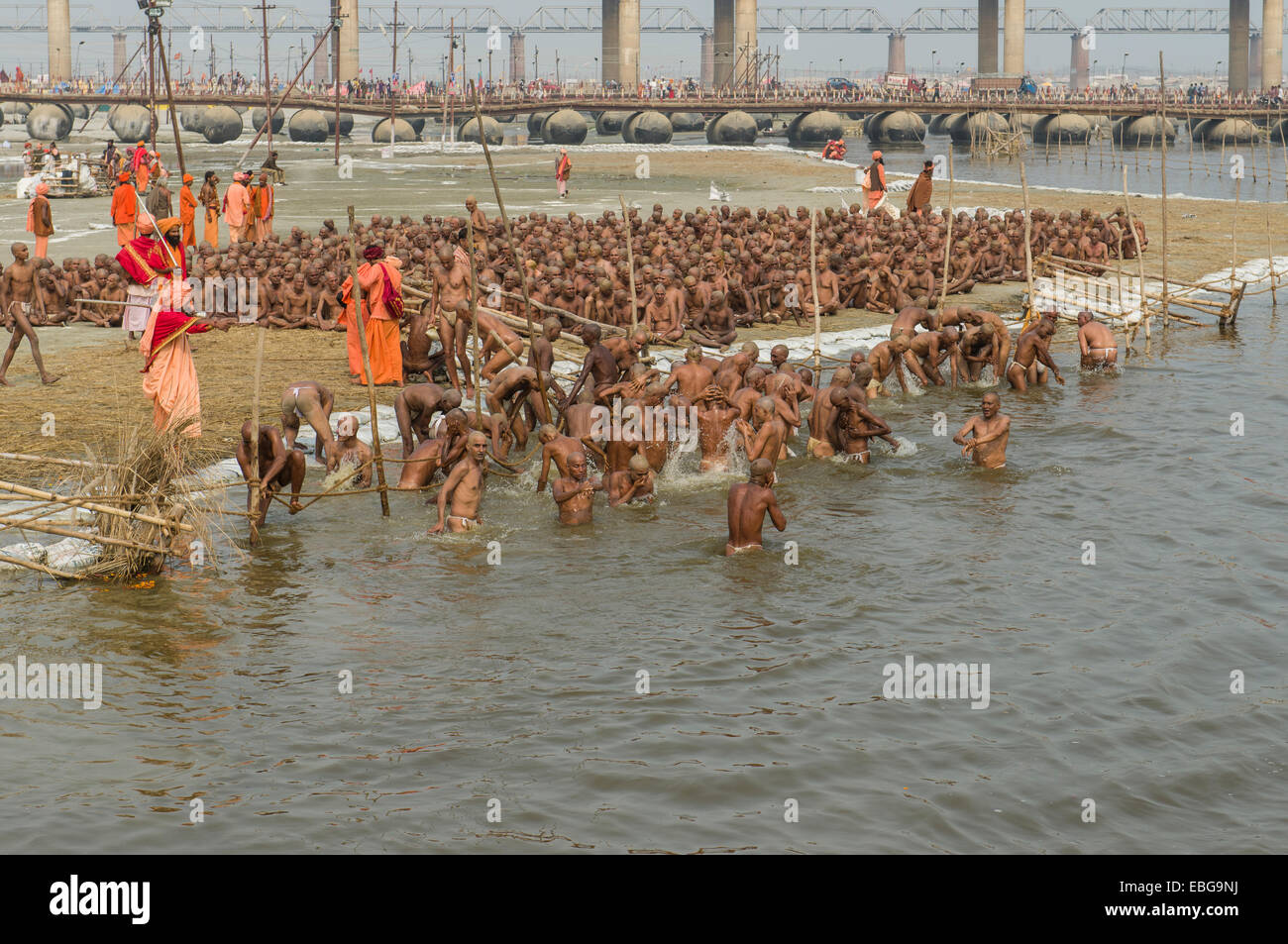 Kumbh mela bath hi-res stock photography and images - Alamy