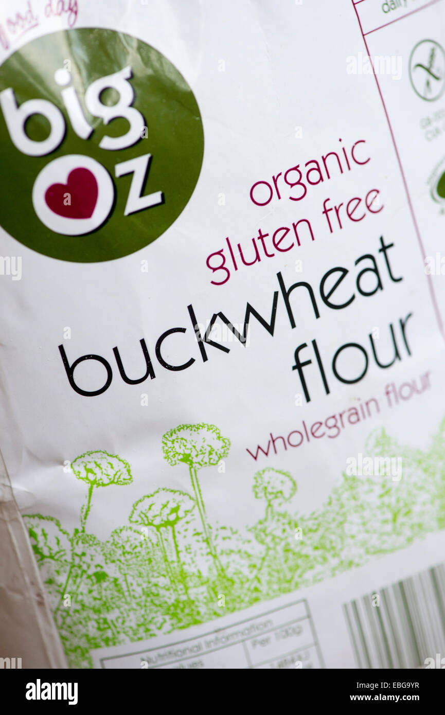 Organic, Gluten Free Buckwheat Flour packet Stock Photo